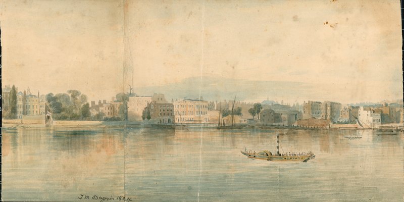 13 parça halinde Thames Nehri Panoraması, Kuzey Yakası by Thomas Mann Baynes