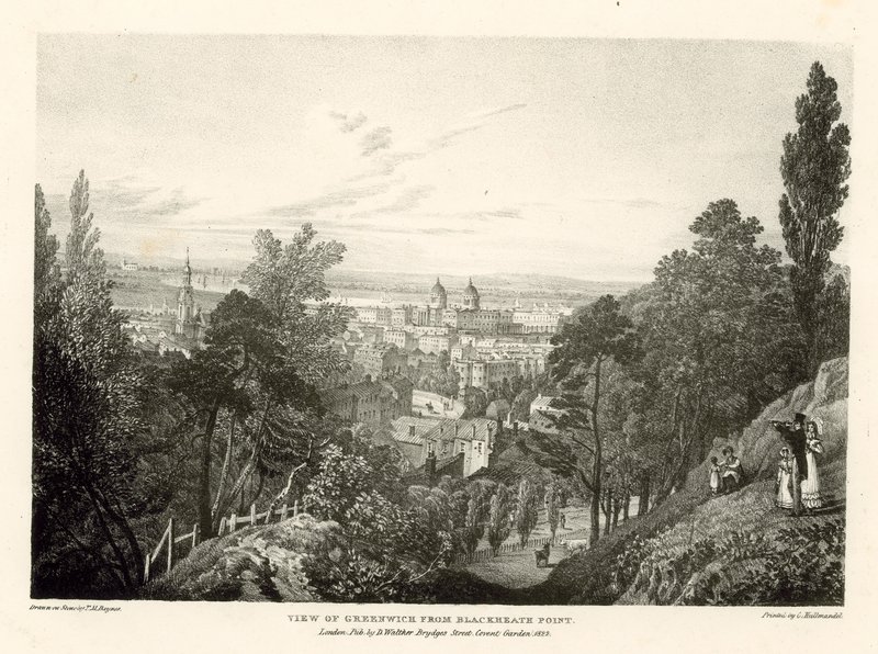 Greenwich'in Blackheath Point'ten görünümü, Londra by Thomas Mann Baynes