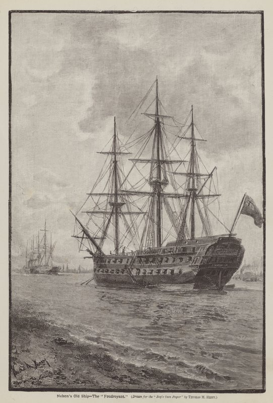 Nelsons Eski Gemi, Foudroyant by Thomas Marie Madawaska Hemy