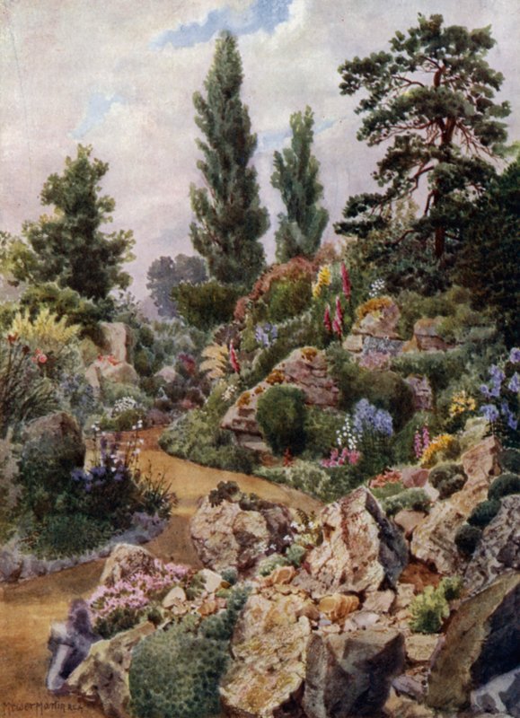 Kew Bahçeleri: Kaya Bahçesinde (renkli taş) by Thomas Mower Martin
