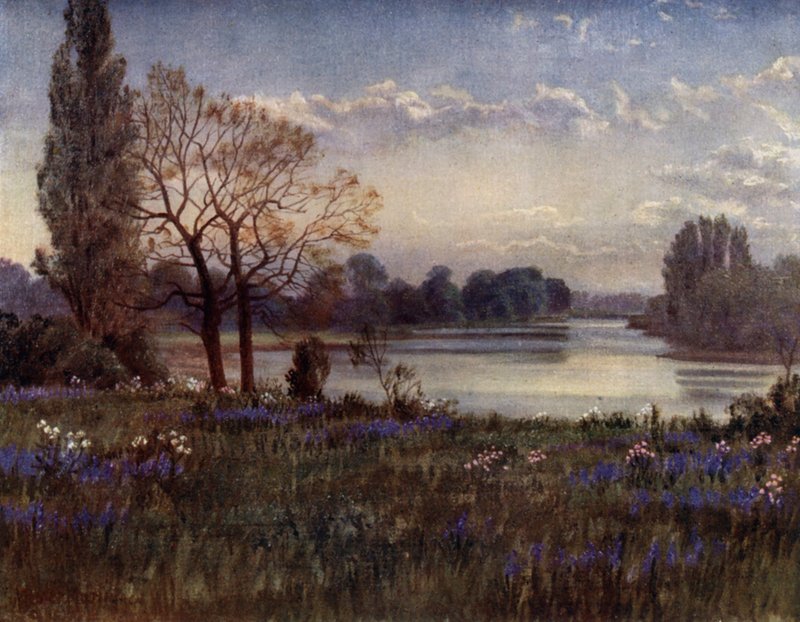 Kew Bahçeleri: Thames Nehrine Bakmak (renkli taş) by Thomas Mower Martin