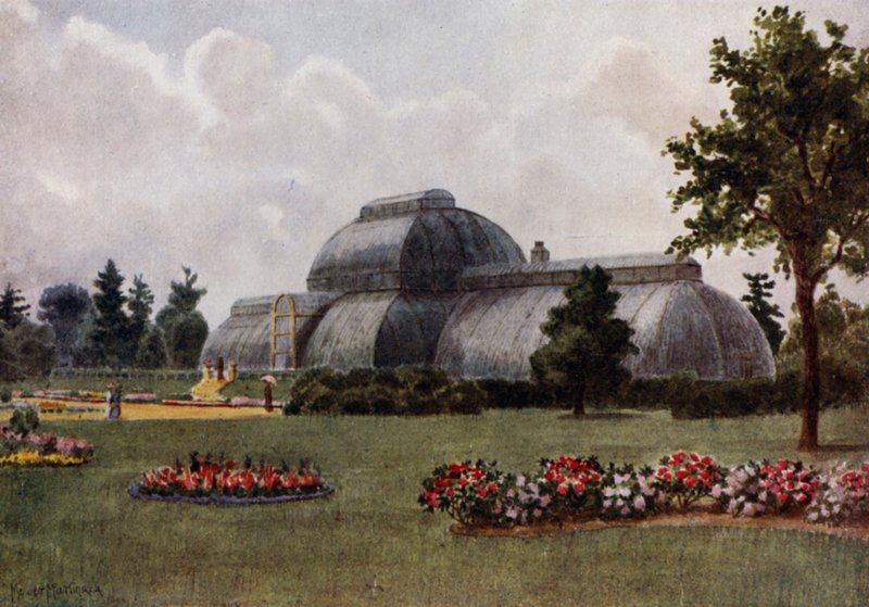 Kew Bahçeleri: Palmiye Evi (renkli taş) by Thomas Mower Martin