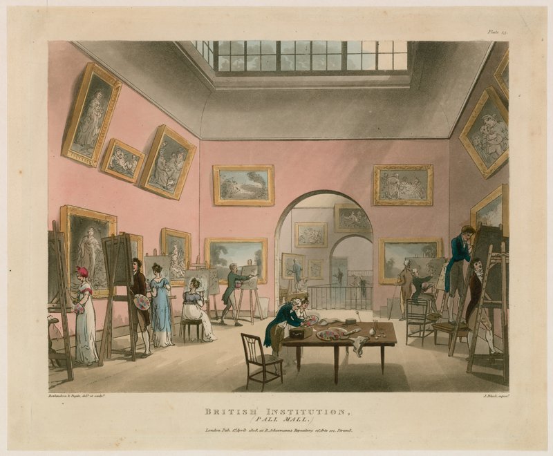 İngiliz Kurumu, Pall Mall by Thomas Rowlandson
