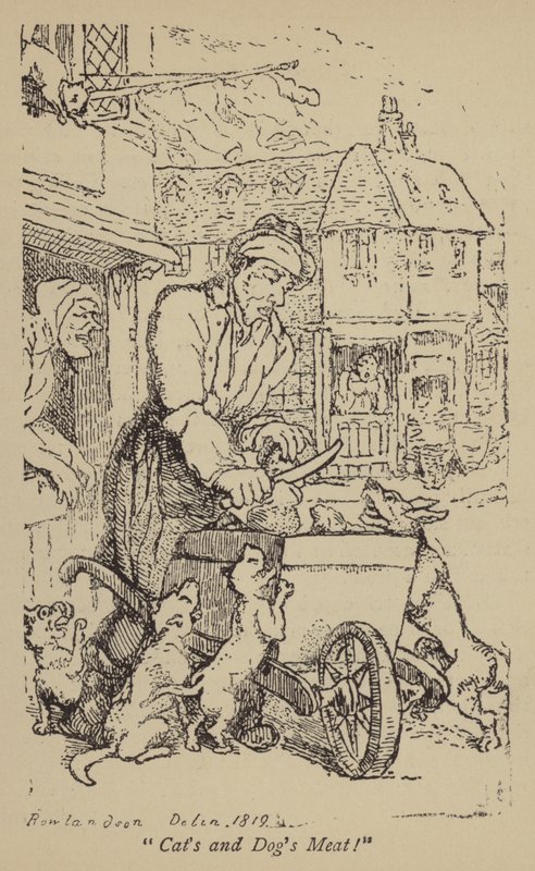 Kediler ve Köpekler Eti! by Thomas Rowlandson