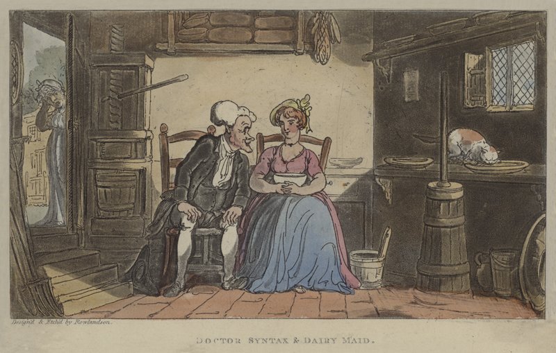 Doktor Sözdizimi ve Süt Hizmetçisi by Thomas Rowlandson