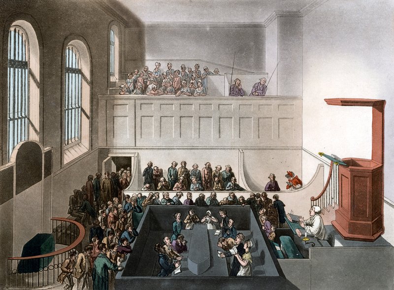 Newgate şapeli by Thomas Rowlandson