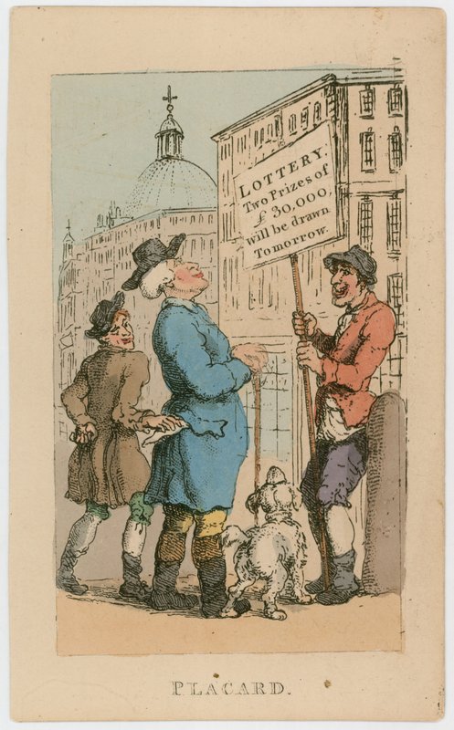 Afiş. Piyango - yarın 30.000 £ değerinde iki ödül çekilecek by Thomas Rowlandson