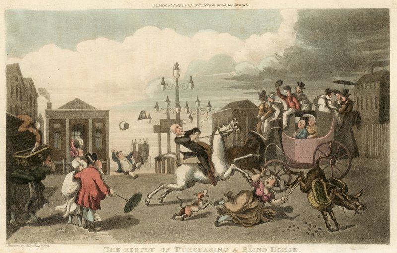 Kör bir at satın almanın sonucu by Thomas Rowlandson