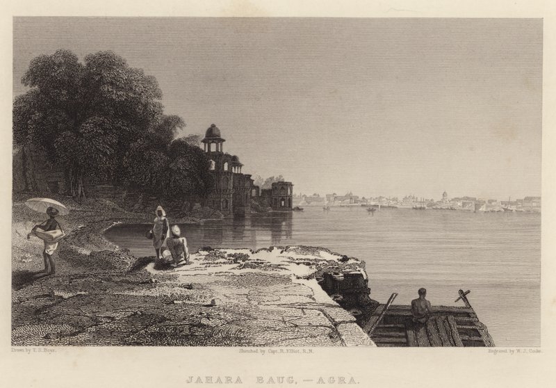 Jahara Baug, Agra (engraving) by Thomas Shotter Boys