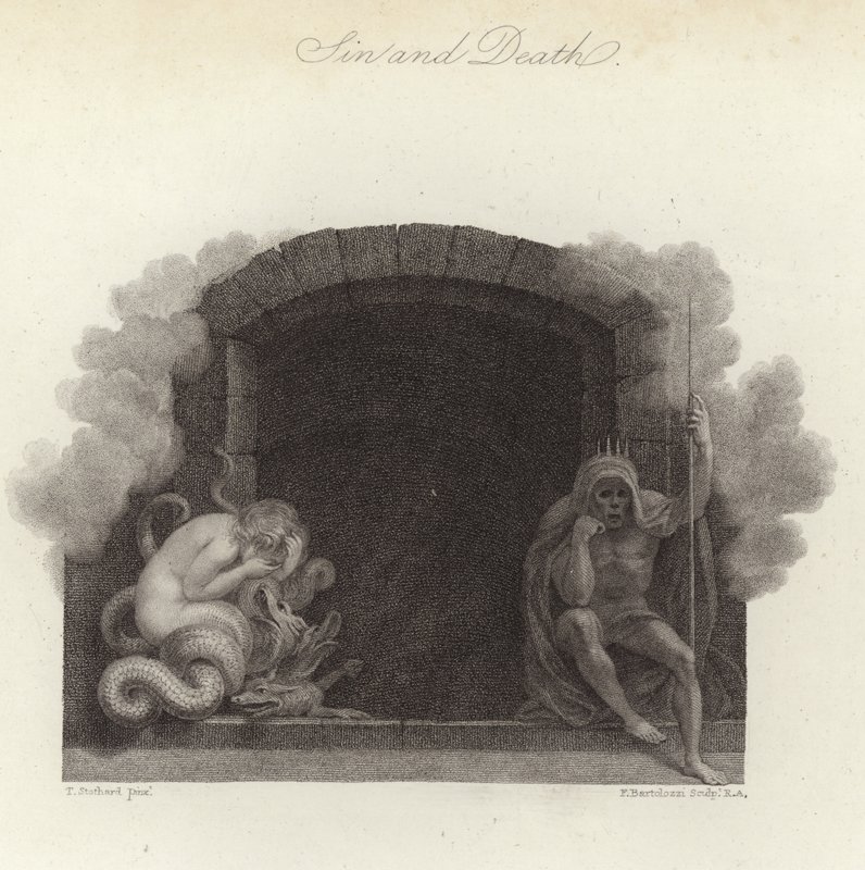 günah ve ölüm by Thomas Stothard