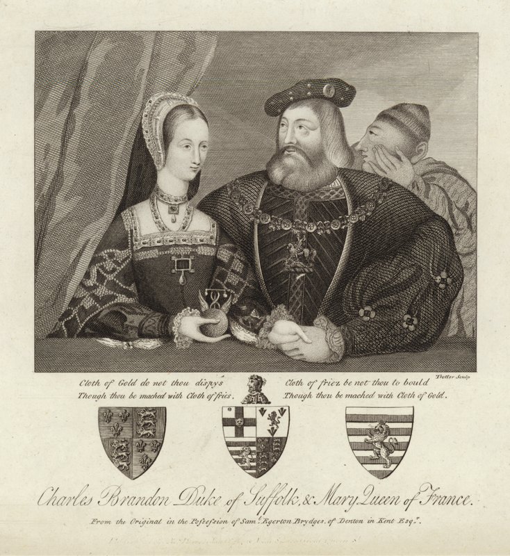Charles Brandon Suffolk Dükü ve Fransa Kraliçesi Mary by Thomas Trotter