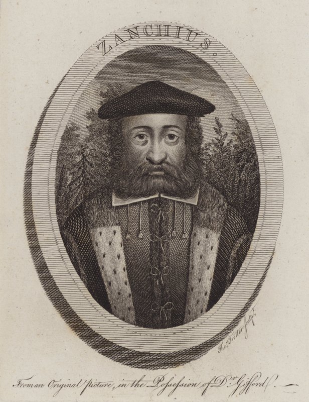 Girolamo Zanchi, İtalyan Protestan Reformu din adamı (gravür) by Thomas Trotter