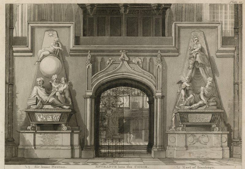 Koroya giriş, Westminster Abbey, Londra by Thomas Uwins