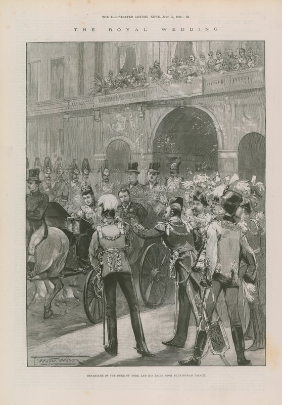York Dükü ve gelininin Buckingham Sarayı'ndan ayrılışı by Thomas Walter Wilson