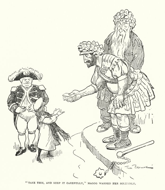 "Bunu al ve dikkatli tut," diye uyardı Magog onu ciddiyetle (lito) by Tom Browne