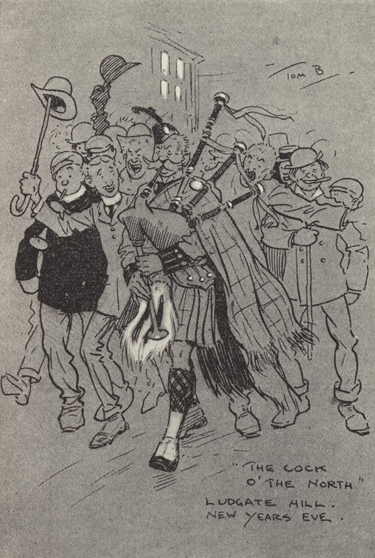 Kuzeydeki Horoz, Ludgate Tepesi, Yılbaşı Gecesi by Tom Browne