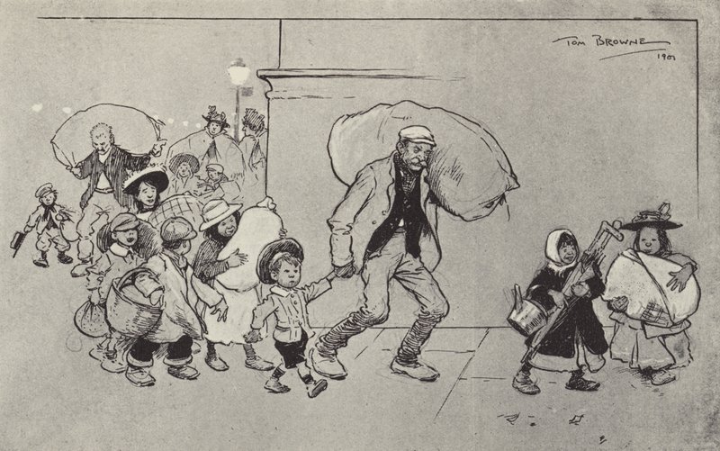 Gözlerin bir tören alayı üzerine takılır by Tom Browne