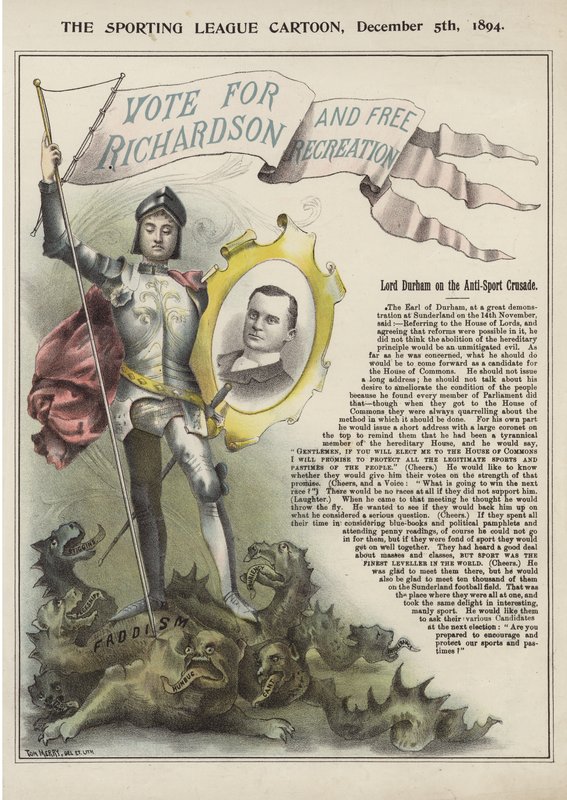 Richardson için oy verin (renkli litografi) by Tom Merry