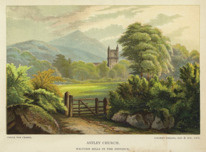 Astley Kilisesi, Uzaktaki Malvern Tepeleri by Unbekannt Unbekannt