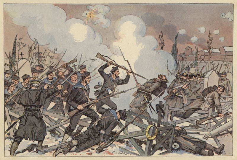 Le Bourget Savaşı, Paris Kuşatması, Fransa-Prusya Savaşı by Victor Armand Poirson