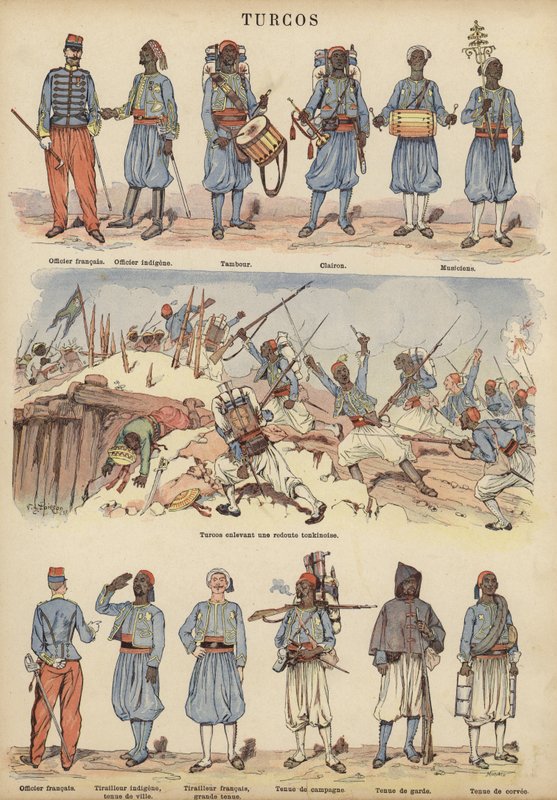 Turcos, Fransız ordusunun sömürge askerleri (renkli taş) by Victor Armand Poirson