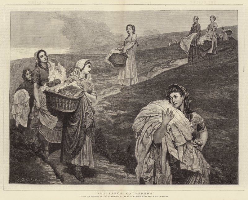 Keten Toplayıcılar by Valentine Cameron Prinsep