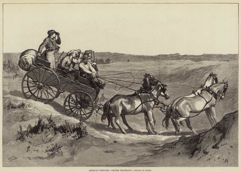 Amerikan Skeçleri, Kır Seyahati, Görünürdeki Kızılderililer by Valentine Walter Lewis Bromley