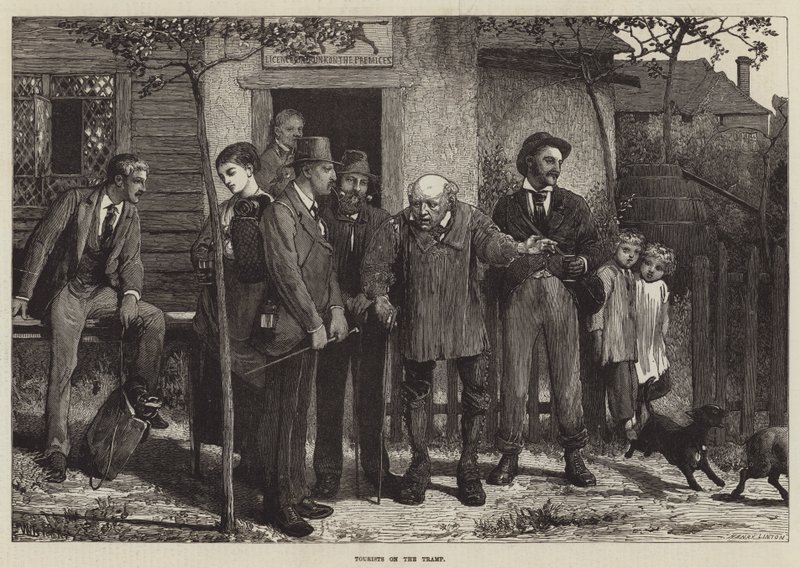 Tramp üzerinde turistler by Valentine Walter Lewis Bromley