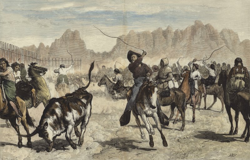 Sığırları ağıla sürmek, Nebraska by Valentine Walter Lewis Bromley
