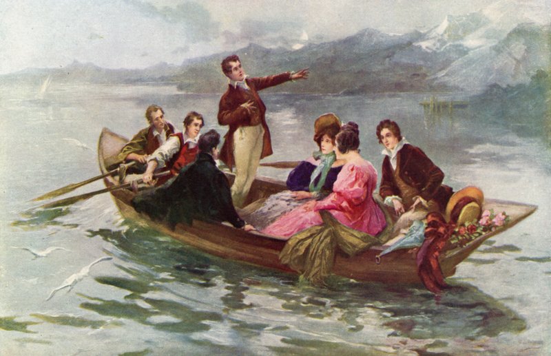 Cenevre Gölü üzerinde Byron ve Shelley by Vicente de Paredes
