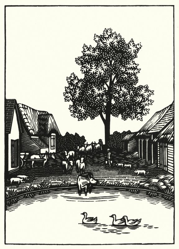 Thomas Hardy'nin Tess Of The D'Urbervilles için illüstrasyonu (gravür) by Vivien Gribble