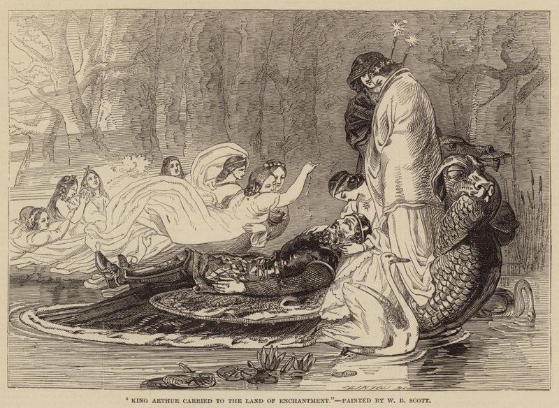 Kral Arthur, Büyü Ülkesine götürüldü by W. Bell Scott