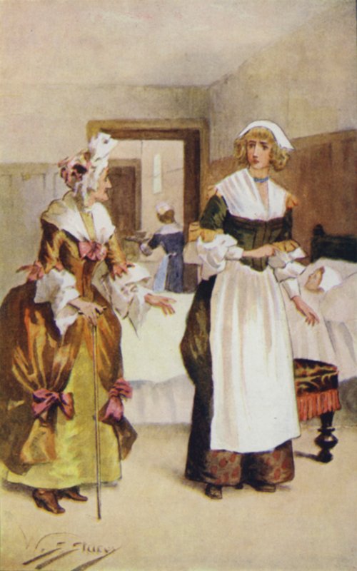 Gertrude, kızarmış yanakları ve parlayan gözleriyle Lady Scrope
