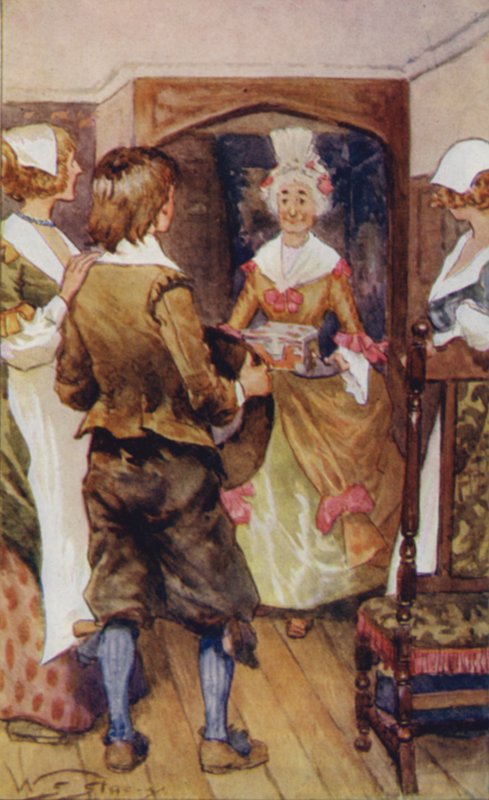 Elinde demir bağlı küçük bir kutu tutuyordu. by W.S. Stacey