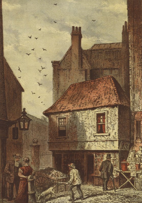 Old Shop, Clare Market (chromolitho) by Waldo Sargeant
