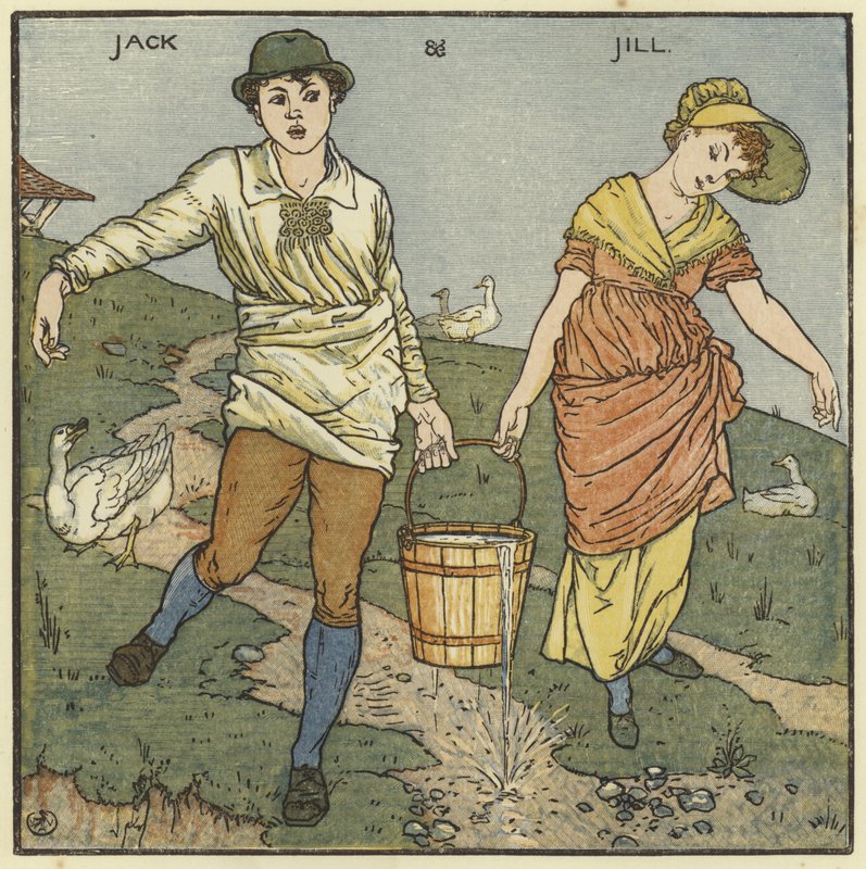 Yılanlı oyunlar (chromolitho) by Walter Crane