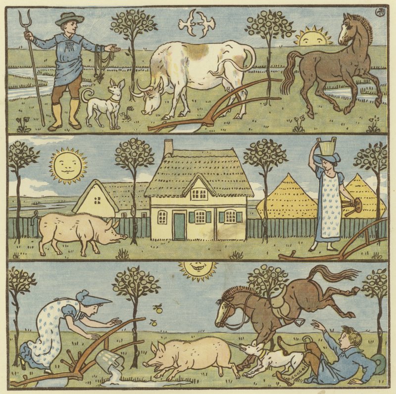 Bir Zamanlar Küçük Bir Adam Yaşardı by Walter Crane