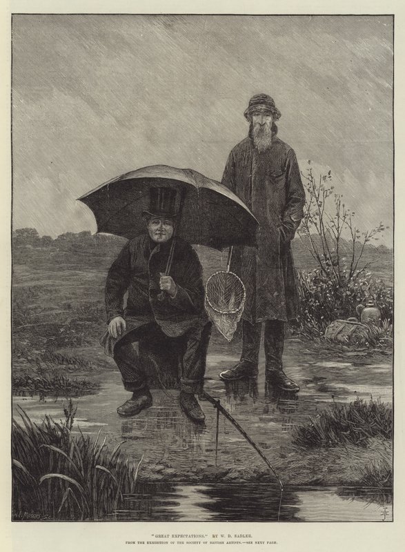 İngiliz Sanatçılar Derneği Sergisinden Büyük Beklentiler by Walter Dendy Sadler