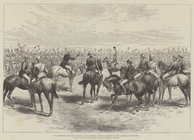 Lord Wolseley, Avustralya Piyadelerine Veda Ediyor by Walter Paget