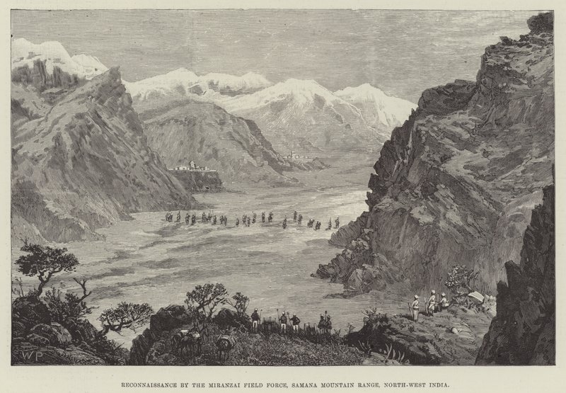 Miranzai Saha Kuvvetleri tarafından keşif, Samana Sıradağları, Kuzey-Batı Hindistan by Walter Paget
