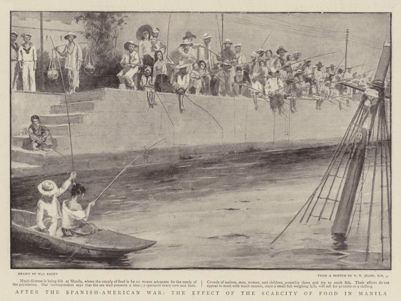 İspanya-Amerika Savaşından Sonra, Manila'daki Yiyecek Kıtlığının Etkisi by Walter Stanley Paget