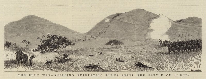 Zulu Savaşı, Ulundi Savaşı'ndan Sonra Zulu'yu Geri Çeken Bombardıman by Thomas Walter Wilson