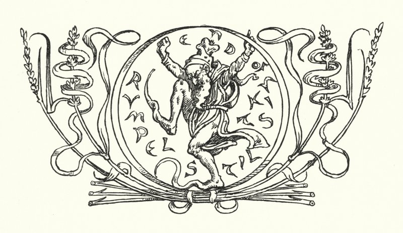 Rumpelstiltskin (gravür) by Walter (after) Crane
