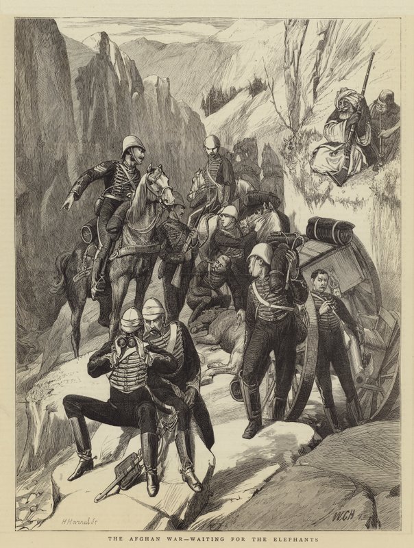 Afgan Savaşı, Filleri Bekliyor by Walter Charles Horsley