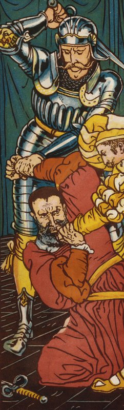 Bluebeard (renkli lito) by Walter Crane