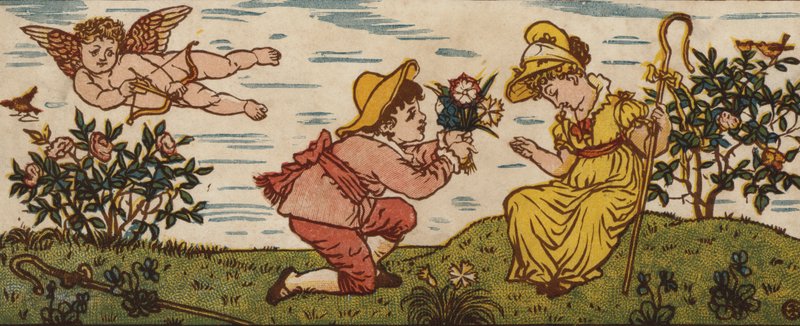 Gül Kırmızıdır; Menekşe Mavisi; Pembe Tatlıdır; Sen de öylesin (renkli taş) by Walter Crane