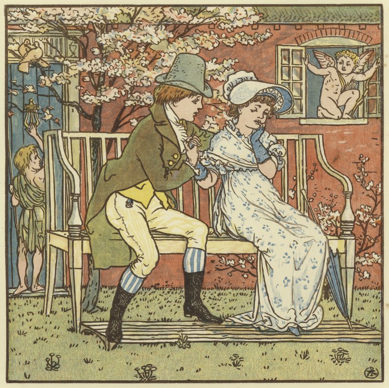 Küçük Bir Adam Vardı ve Küçük Bir Hizmetçiyi Kurdu by Walter Crane