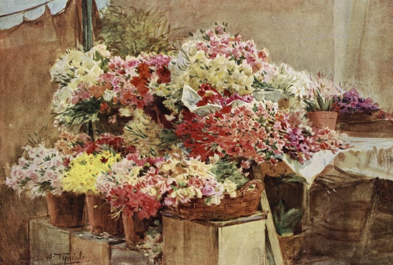 Çiçek Ahırı, Mentone Pazarı by Walter Frederick Roofe Tyndale