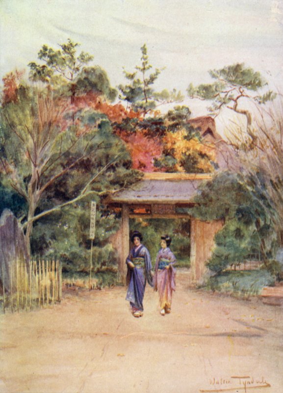 Tokyo yakınlarındaki Shaker Bahçeleri Geçidi by Walter Frederick Roofe Tyndale