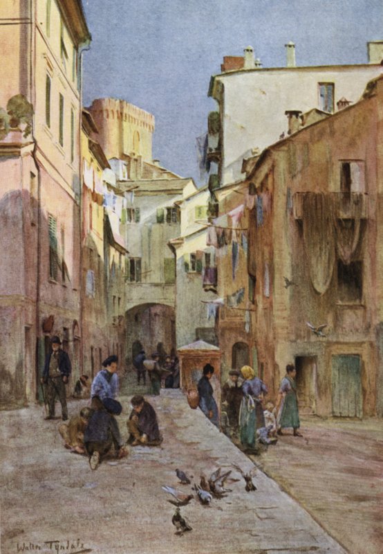 La Piazza, Sestri Levante (renkli taş) by Walter Frederick Roofe Tyndale